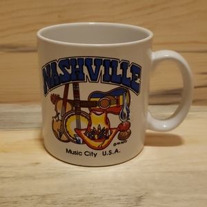 Vintage Nashville Music City U.S.A coffee cup